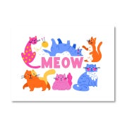 Meow | postikortti | Only Happy Things Stationery