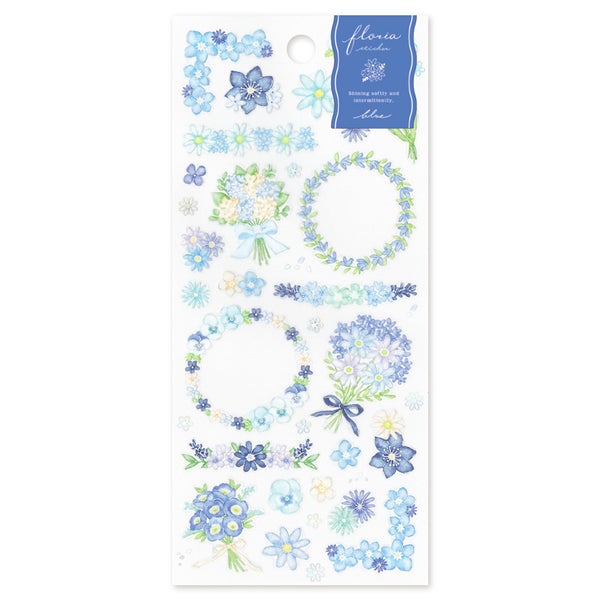 Floria sticker blue 82698 | tarra-arkki | Mind Wave
