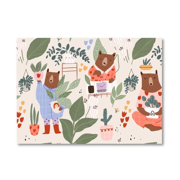 Bears & Plants | postikortti | Only Happy Things Stationery