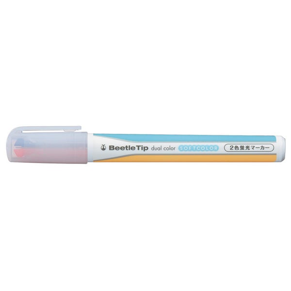 Beetle Tip Dual Color Marker Soft type Light blue / Orange | Kokuyo