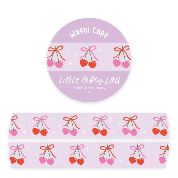 Heart Cherries Washi Tape | Little Lefty Lou
