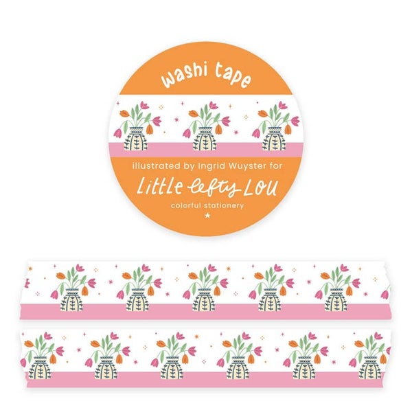 Tulip Vase Washi Tape | Little Lefty Lou