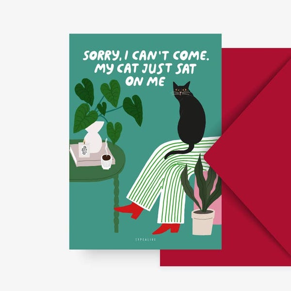 Sat on me | postikortti | Typealive
